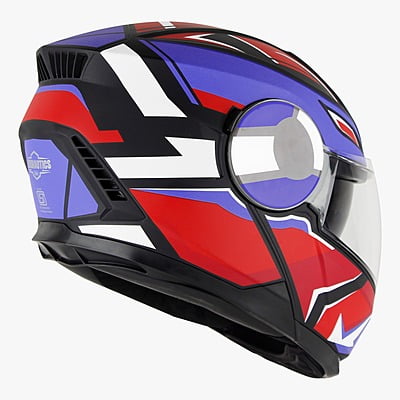 STEELBIRD SBH-40 ISS SPEED MATT BLACK/RED C/V 580 MM