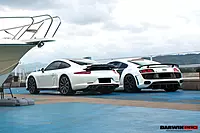 2006–2015 Audi R8 DPGT Style Rear Bumper with Exhaust Tips | Coupe & Spyder