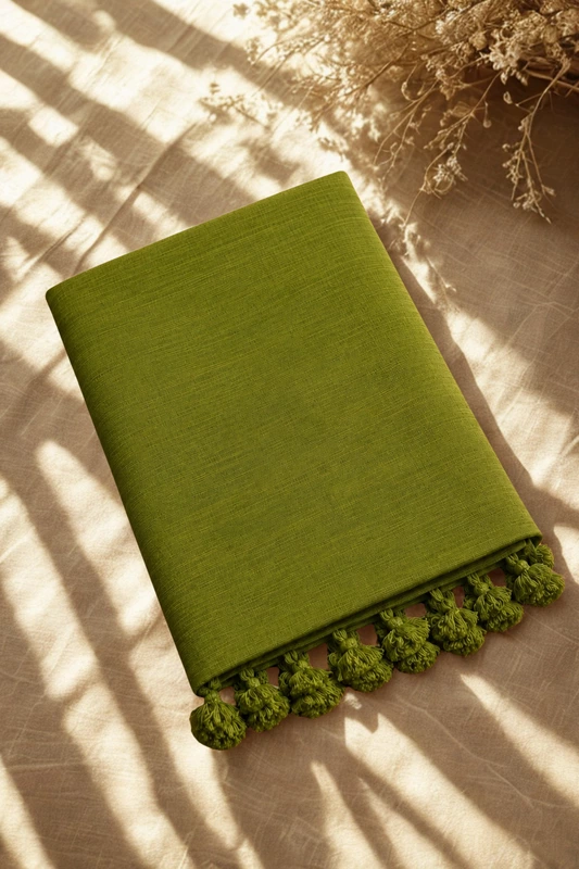 Khadi linen with seperate Blouse 1