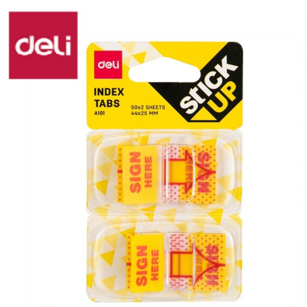 DELI A101 SIGN HERE INDEX TABS 44x25mm