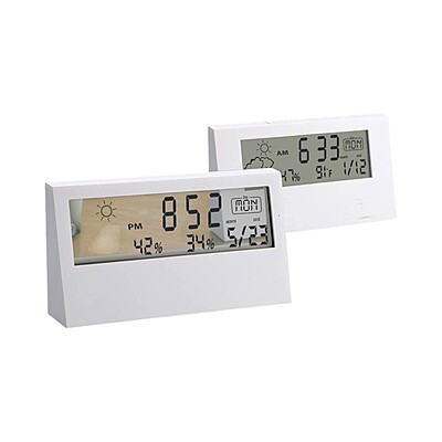 Sharp Weather Station Clock Clear Display