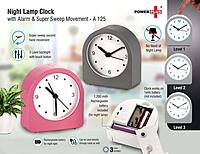 Night Lamp Clock with Alarm Rechargeable