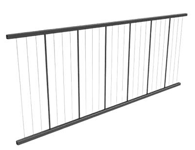 Fortress AL13 Home Vertical Cable Rail Panels Fortress AL13 Home Vertical Cable Rail Panels