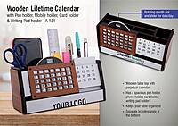 Wooden Lifetime Calendar with Multi Holders