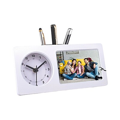 Large Clock with Photo Frame & Tumbler