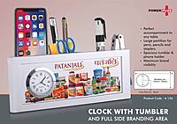 Clock with Tumbler Full Branding Area