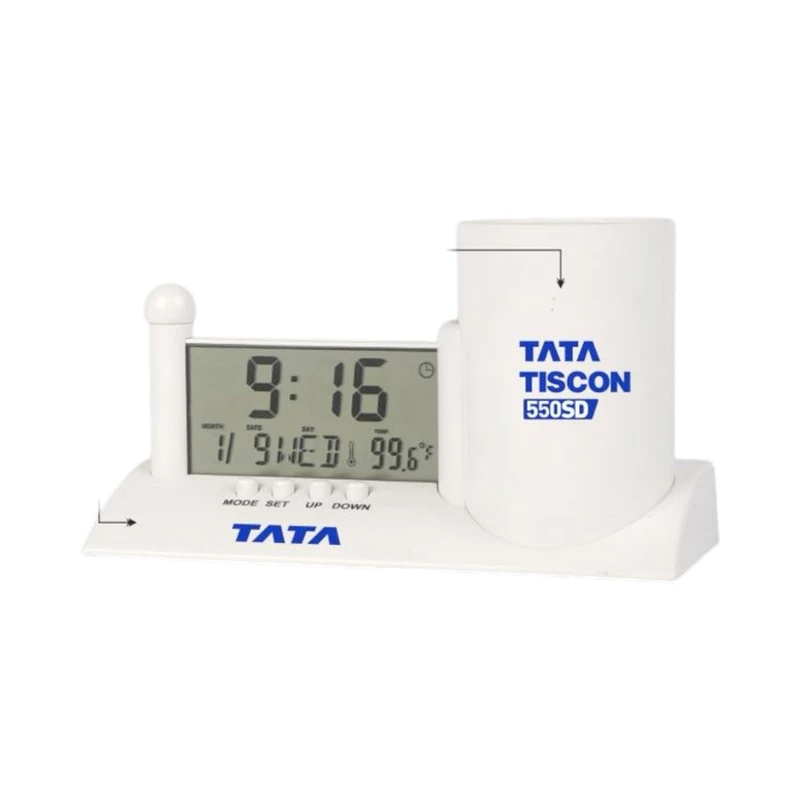Digital Clock with Tumbler & Pen Stand