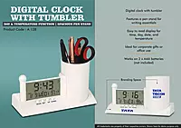 Digital Clock with Tumbler & Pen Stand