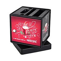 Rotating Clock with Pen Stand & Branding Area