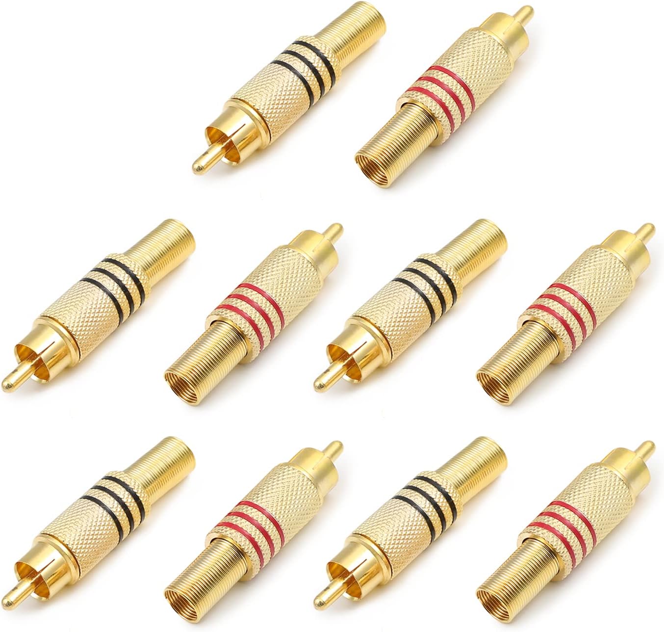10pk RCA Phono Plus, Gold Plated (A220G) 10pk RCA Phono Plus, Gold Plated (A220G)