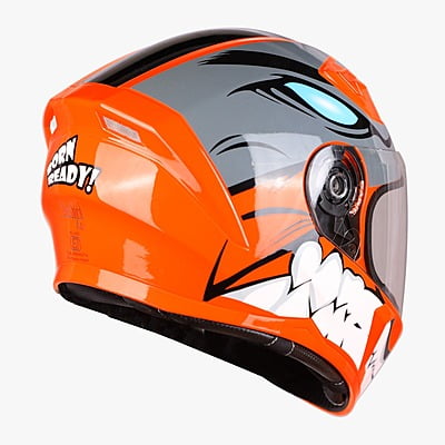 STEELBIRD SBA-21 ISS BORN READY GLOSSY FLUO RED C/V (L)