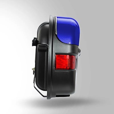 STUDDS SIDE BOX CRUISER WITH MAIN FRAME WITH UNIVERSAL FITMENT CLAMPS (RIGHT) FLAME BLUE