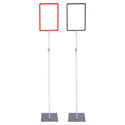 A4 FRAME RED OR BLACK COLOR(FULL SET with TELESCOPHIC stand