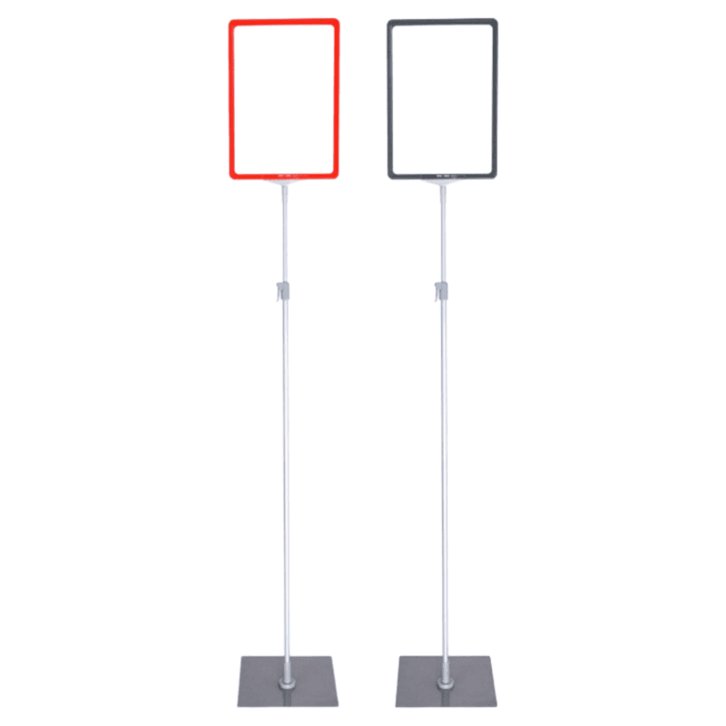 A4 FRAME RED OR BLACK COLOR(FULL SET with TELESCOPHIC stand