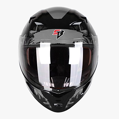 STEELBIRD SBA-21 ISS COMBAT MATT BLACK/GREY C/V (L) (LONG CHEEKPAD)