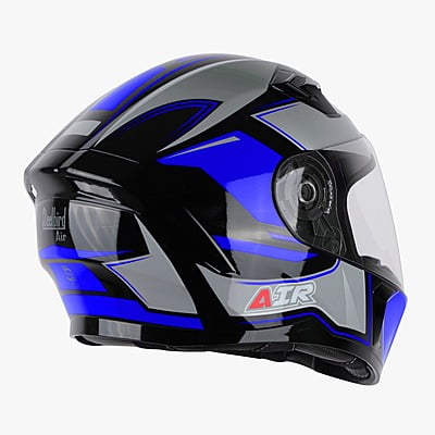 STEELBIRD SBA-21 ISS AIR CARBON MATT BLACK/BLUE C/V (M)