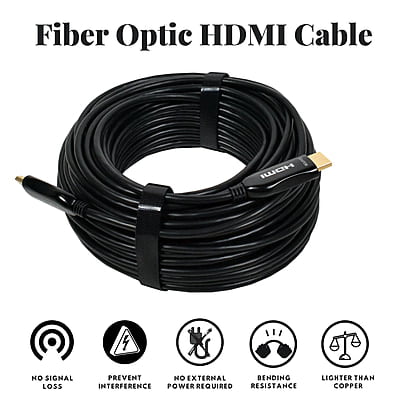 HDMI Over Fiber Cord 100 Ft