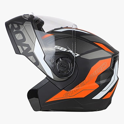 STEELBIRD SBA-7 ROAD MATT BLACK/ORANGE C/V (M)