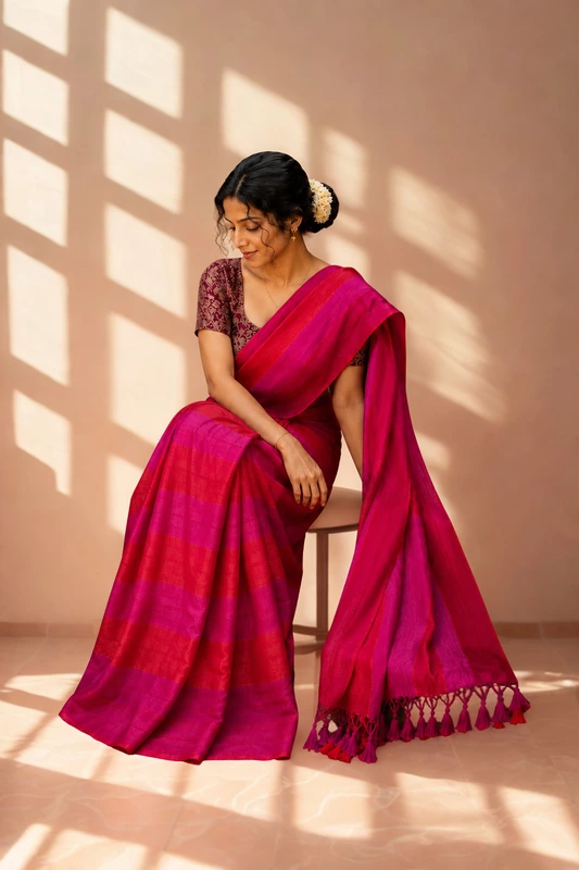 Mul cotton without blouse pink