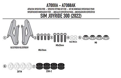 KAPPA SYM SCREEN BRACKET A7068AK