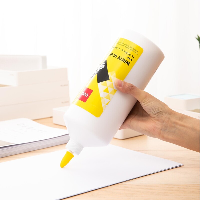 DELI A749 STICK-UP WHITE GLUE 1000ML WOOD/PAPER/CARDBOARD