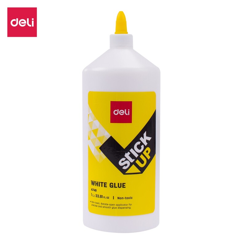 DELI A749 STICK-UP WHITE GLUE 1000ML WOOD/PAPER/CARDBOARD