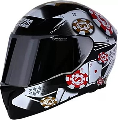 STUDDS THUNDER D6 BLACK N6 WHITE M/V (XL)