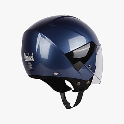 STEELBIRD SBH-5 TRIPLE NINE GLOSSY H.BLUE C/V 580 MM