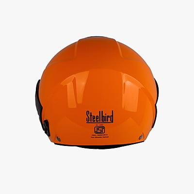 STEELBIRD SBH-5 TRIPLE NINE GLOSSY CORAL ORANGE C/V 600 MM