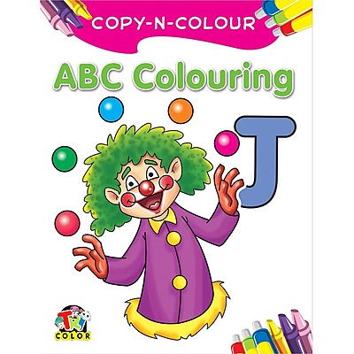 Copy N Colour Big Colouring Books Set for Kids | ABC, Hindi, Farm Animals, Goddesses & Dinosaurs (Set of 5)