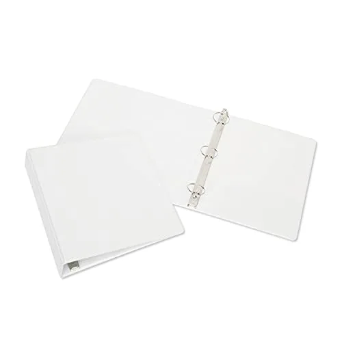 AbilityOne Round Ring View Binder, 3 in Capacity, White