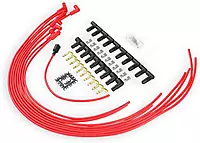 ACCEL 4041R Spark Plug Wire Set- 8mm - Super Stock Universal with Graphite Core - Red Wire with Red 90 Degree Boots
