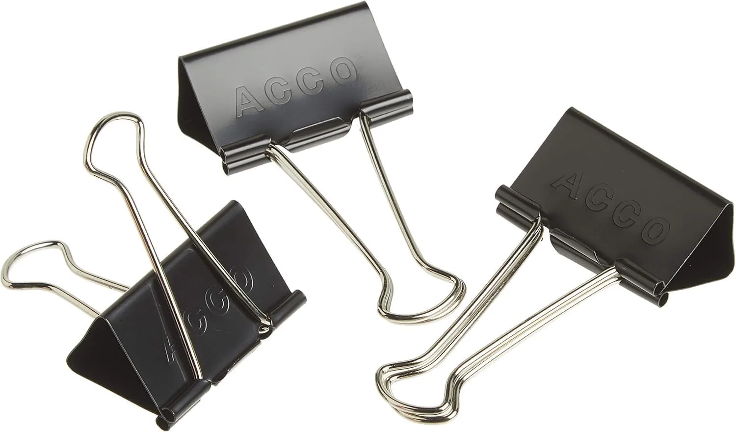 ACCO Binder Clips, Large 2" Wide, Box of 12 (72100)