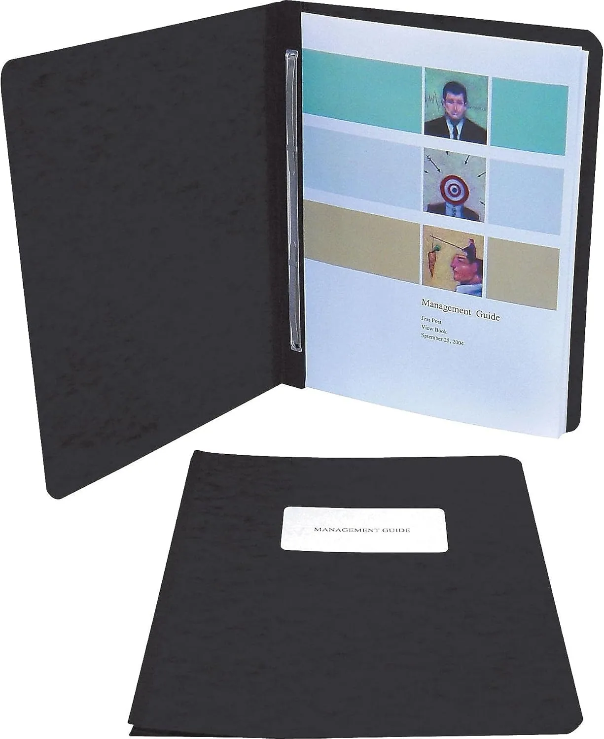 ACCO Pressboard Report Cover With Fastener, Letter, Black