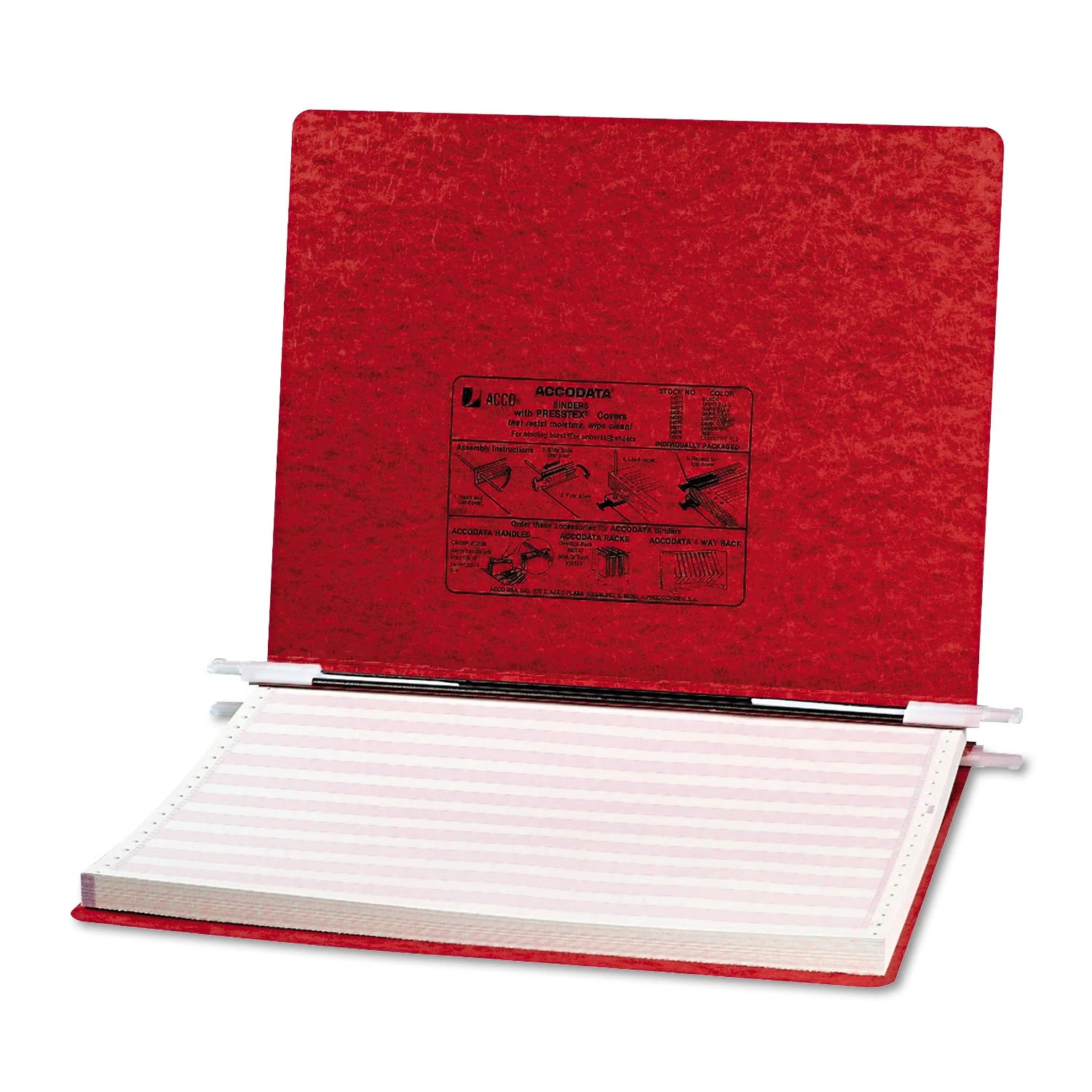 ACCO Presstex Hanging Data Binder, 14-7/8 x 11, Executive Red, 6" Capacity
