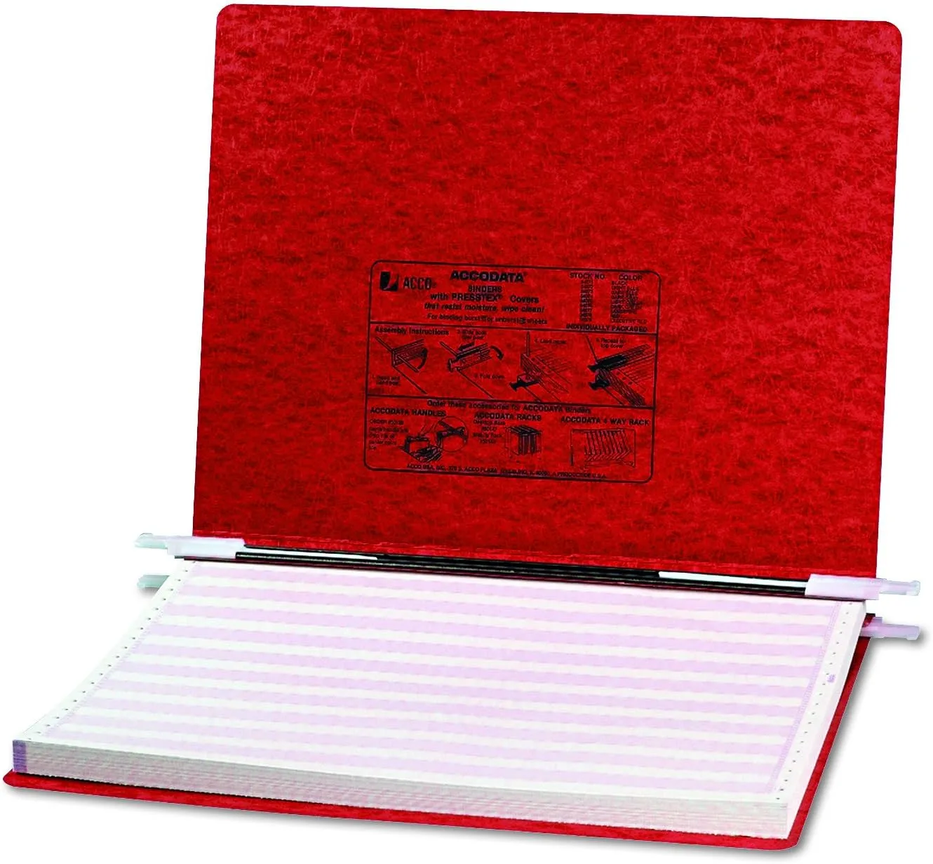 ACCO Presstex Hanging Data Binder, 14-7/8 x 11, Executive Red, 6" Capacity
