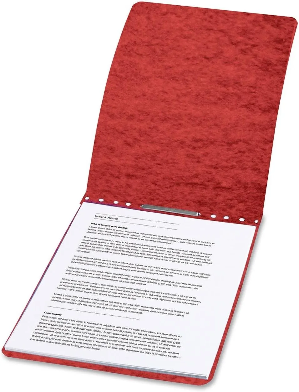 ACCO PRESSTEX Report Cover, Top Bound, Tyvek Reinforced Hinge, 2.75 Inch Centers, 2 Inch Capacity, Letter Size, Red (A7017028)