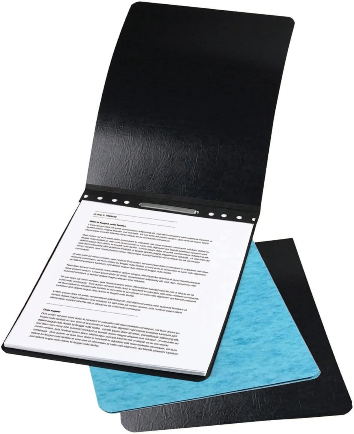 ACCO Presstex Top-Bound Report Binder, 4-1/4in CC, 8-1/2in x 11in, 60% Recycled, Black, Pack Of 2