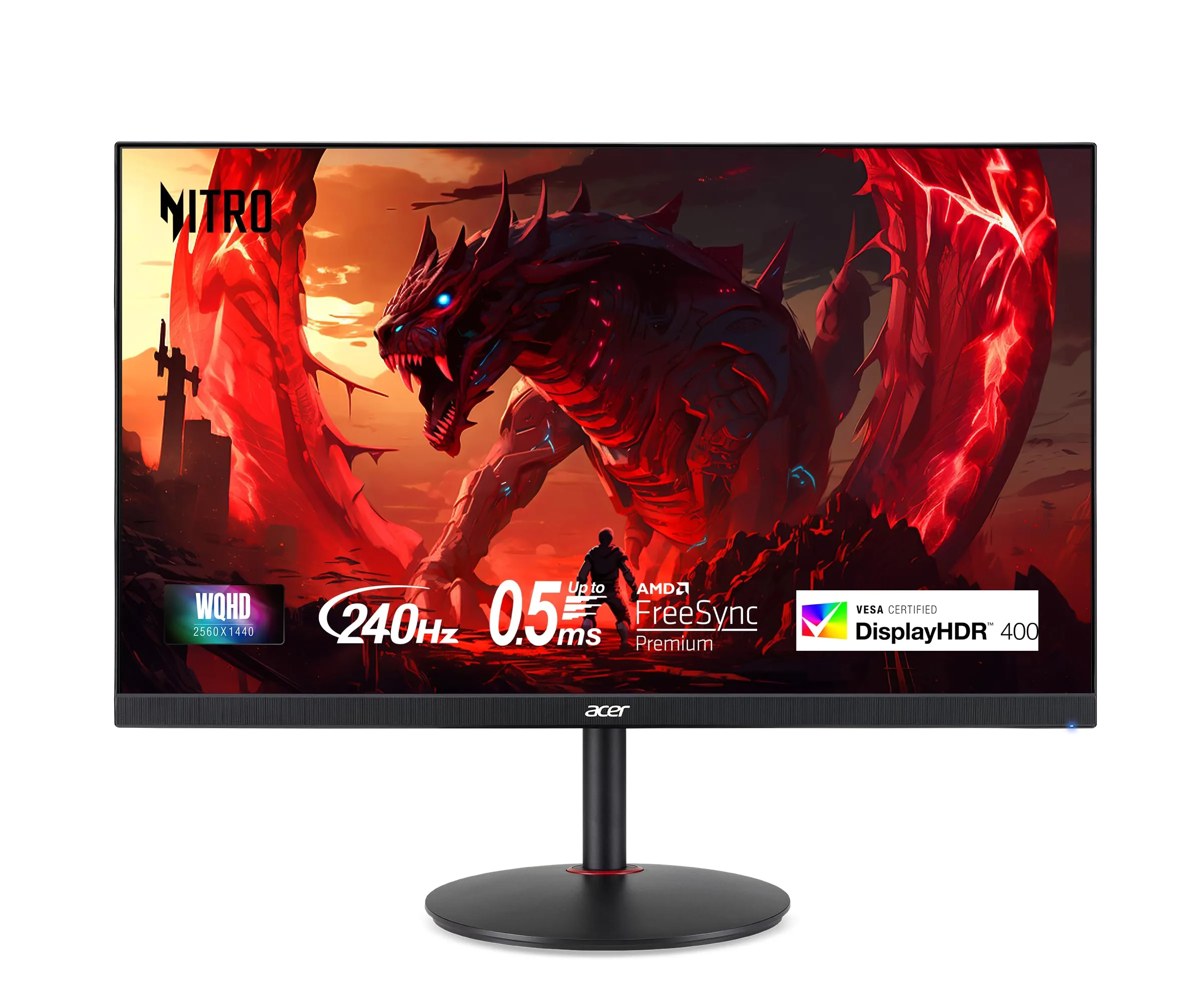 Acer 27" WQHD 240Hz 0.5ms AMD FreeSync Premium IPS Gaming Monitor (XV272U)