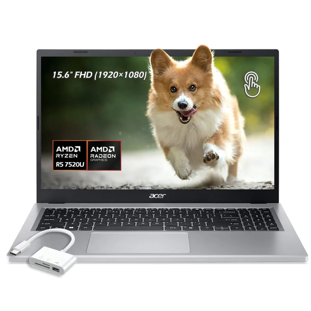 Acer Aspire Go 15.6" FHD Touchscreen Laptop - Ryzen 5, 8GB, 2TB SSD, Windows 11