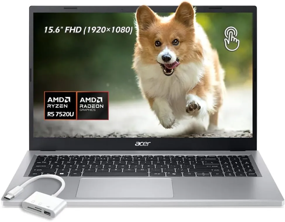 Acer Aspire Go 15.6" FHD Touchscreen Laptop - Ryzen 5, 8GB, 2TB SSD, Windows 11