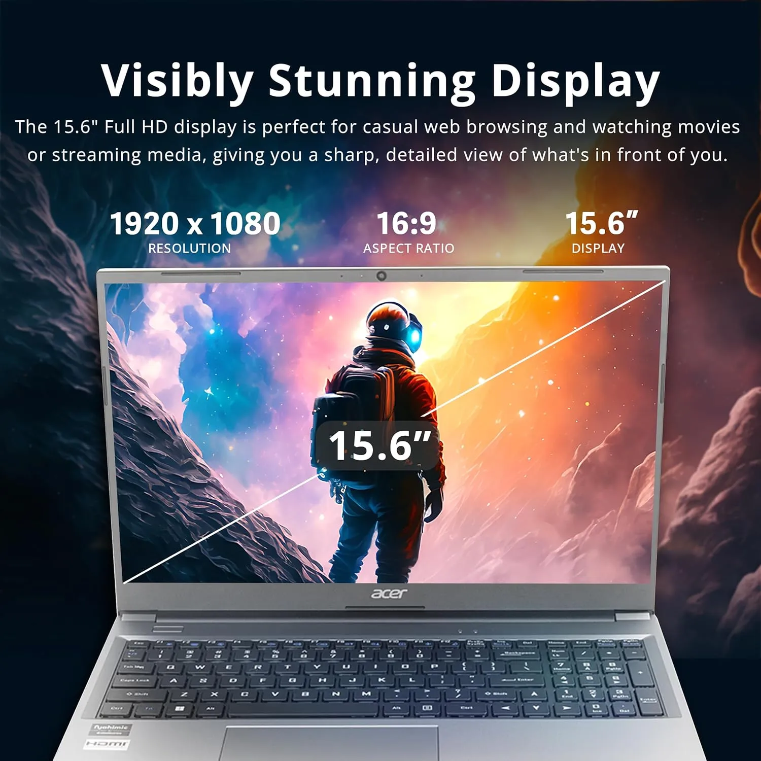 Acer Aspire Lite 15.6" FHD Laptop - i7-1255U, 32GB, 2.16TB, Backlit, Gray