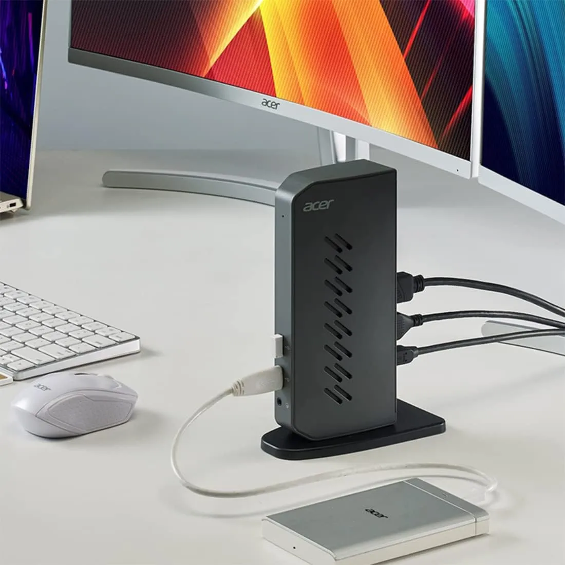 ACER USB Docking Station with HDMI/DisplayPort, USB Ports, Gigabit Ethernet