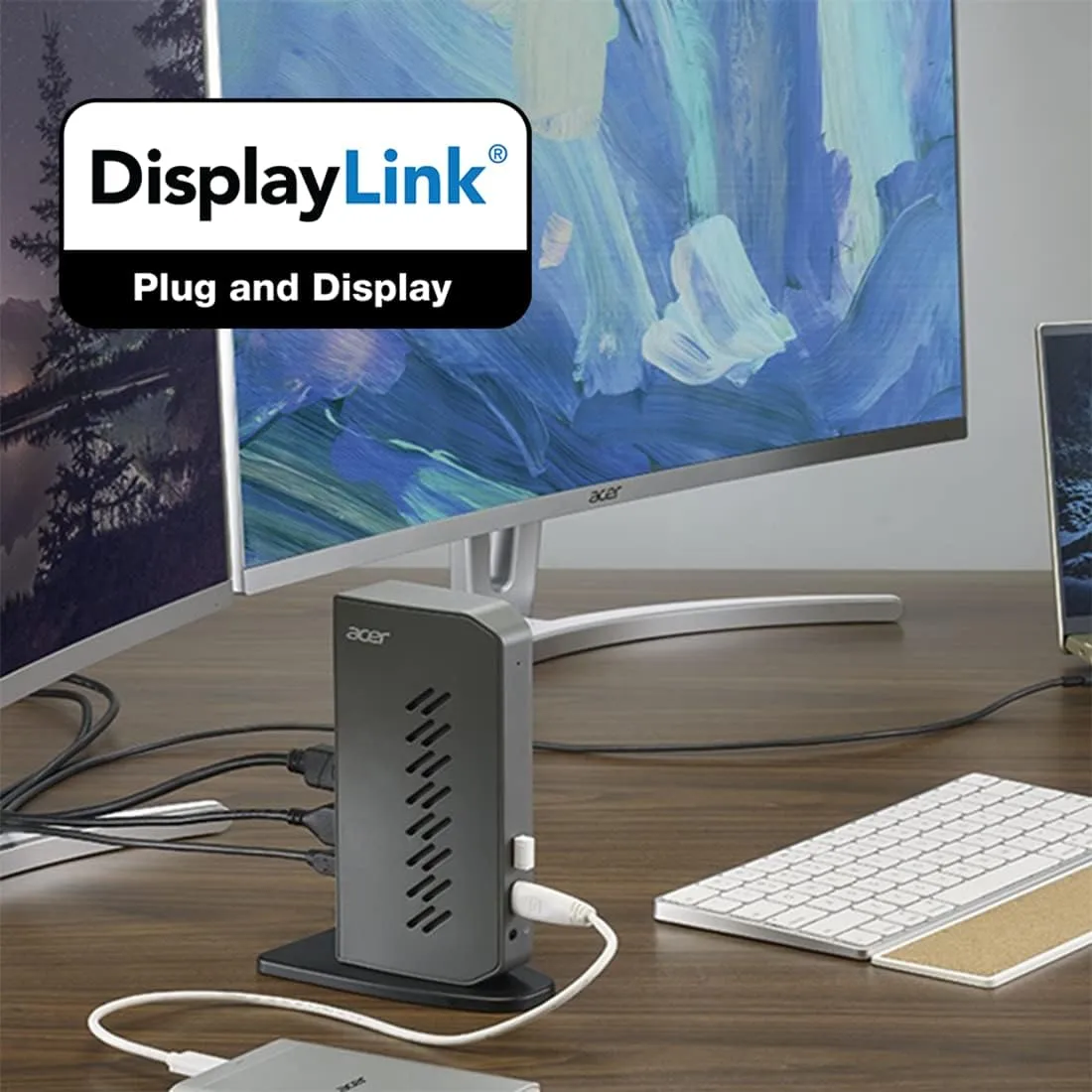 ACER USB Docking Station with HDMI/DisplayPort, USB Ports, Gigabit Ethernet
