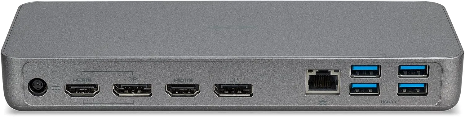 ACER USB Docking Station with HDMI/DisplayPort, USB Ports, Gigabit Ethernet
