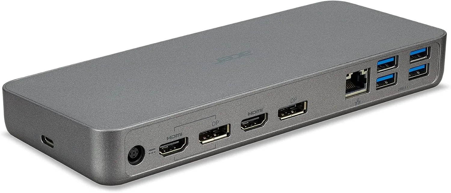 ACER USB Docking Station with HDMI/DisplayPort, USB Ports, Gigabit Ethernet