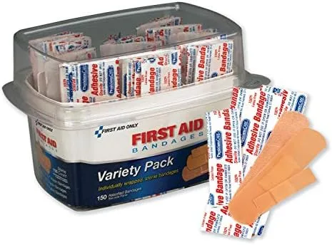 First Aid Bandages, Assorted, 150 Pieces/Kit