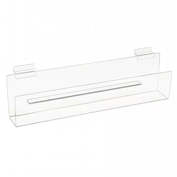 Acrylic Greeting Card Shelf with 3" Lip for Slatwall