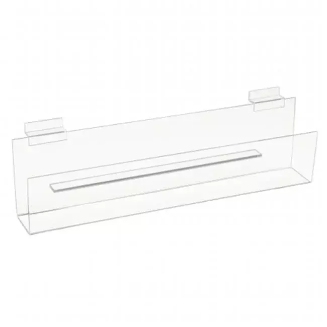 Acrylic Greeting Card Shelf with 3" Lip for Slatwall