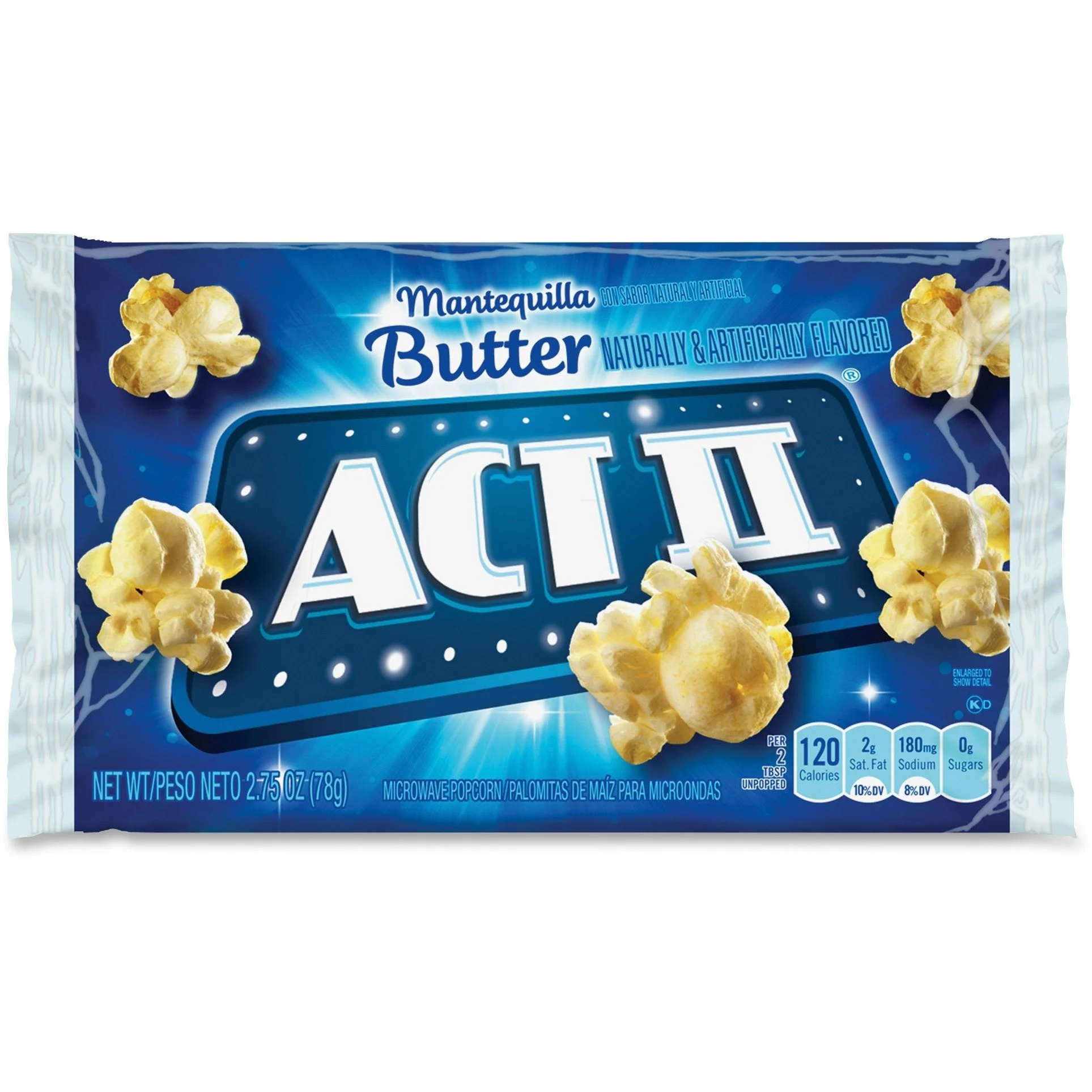 Act II Microwave Popcorn, Butter, 2.75 oz, 36 Count